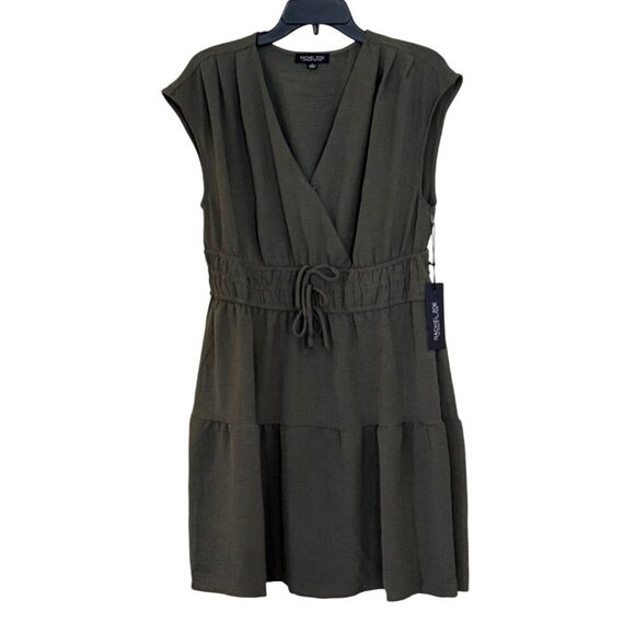 Rachel Zoe Dresses & Skirts - Rachel Zoe Women's V Neck Tiered Dress Green Tie Waist Size XL NWT